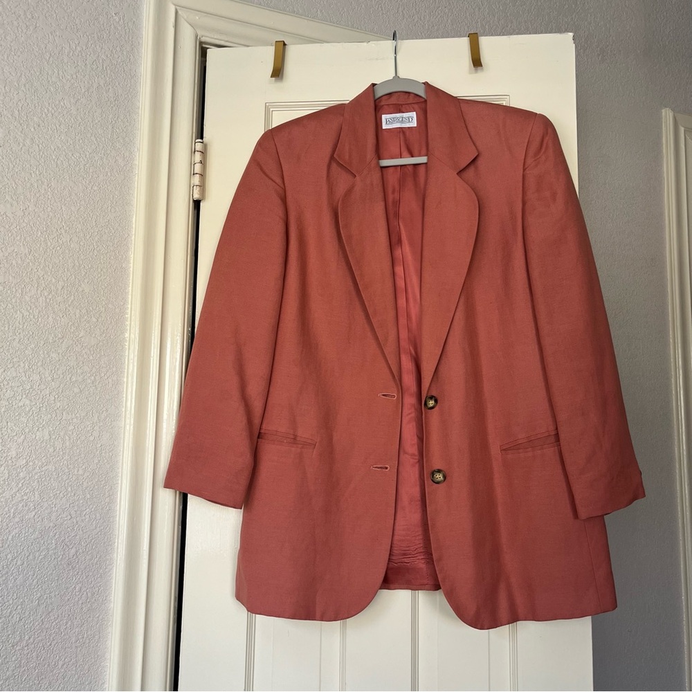 Vintage Linen Pink Blazer - Land’s End